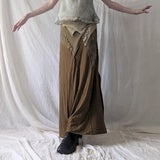 Is A Vintage Style Irregular Paste Splicing Long Fishtail Skirt Temperament Babes Niche Design Open