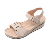 New Sandals Women's Slope And Magic Thick-Sed Thick-Bottomed Large-Size With