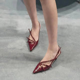 High-Heeled Sandals Women 2025 Summer New Fairy Wind Buckle With Fine And Stylish Casual Head