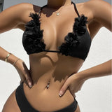 2022 New Embroidery Pit Terms Solid Colored Swimsuit