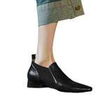 Single Shoes Children, Thick Heel, Deep Mouth, British Small Single Shoes, One Foot Pedal Square-Headed Loafers 2025 New Commuter