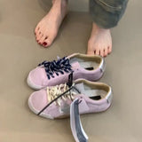 New Fashion Old Style Laceded Moral Shoes Women Retro Star Small Dirty Shoes College Style Sports