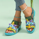 Summer New Large-Size Lady Slope And National Wind Sandals Light And Comfortable Women's Cool