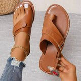 Zingj Slipper Female 2024 Summer Toe Belt Buckle Stitching Casual Roman
