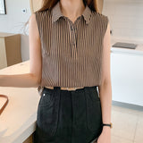 Women's Shirt Fashion Woman Blouse 2023 Female Clothing Sleeveless Womens Tops Elegant and Youth Woman Blouses OL