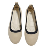 Korean Version Of The New Flat Bottom Low Help Flying Single Shoes Women's Light Mouth Flat And Coloring Work Bean Shoes Nude