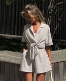 Summer Women's Wears Clip With Short Sleeve Shorts Fashion Casual Set