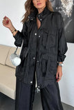 Women's Clothing Pure Color Fashion Long-Sleeved Jacket Three-Dimensional Pocket Fashion Loose