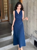2025 Summer Dress New High-Rise Thin Temperament Dress High-End Collar Dress Women