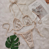 Zingj 2024 New Bikini Sexy Split Sequin Swimsuit With Hollow Out Beach