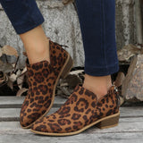 Coarse And Short-Skinned Boots Women's Sharp Tips And Zippered Velvet And Ankle Boots Women's Martin