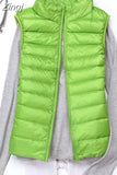 Winter women's Down Vest Fashion Female Sleeveless Coat Ladies Jacket Vest Warm Down Jacket for Women