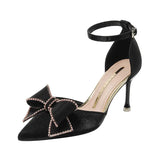 Zingj Elegant Dress Bridesmaid Sandals Fairy Wind Word Buckle Heels Hollow