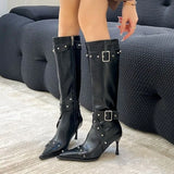 Cowboy Boots Girl In The Fall Of 2025 New Hottie Sharp Willow High And Long Barrel Fashion