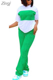 Pieces Women's Sets 2023 Summer Autumn Letter Print Pullover Suit Tops And Pants Suits Two Piece Set Tracksuit