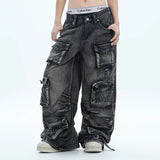 Trendy Jeans Women 2025 Autumn New Fashion Casual Multi-Pocket Design Style