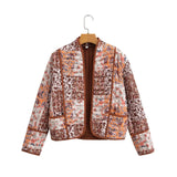 Women's ZA Summer New Street Fashion Blouse Print Temperament Cotton