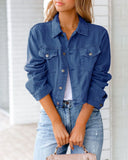 Zingj Women's Spring And Summer New Denim Jacket Long Sleeve