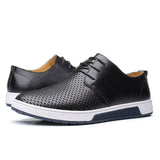 Zingj Plus-Size Hollow Out Men's Shoes Fashion Trend Youth Sandals Breathable Casual Leather