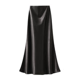 Gold Denice Half-Dress Woman 2025 Autumn And Winter High-Rise Thin Fishtail Skirt Dress