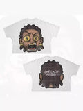 T-Shirt Hip-Hop Fun Cartoon Pattern Printing Oversized T-Shirt Original Gothic Cotton Short