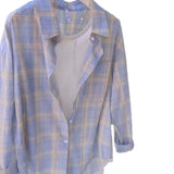 Summer New Sunscreen Thin Plaid Shirt Women Loose Long-Sleeved Design Sunscreen Women Wear