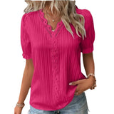 Summer New Holiday Fashion Hollow Short-Sleeved Women's