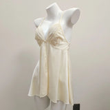 Pajamas Women Spring And Autumn Model 2025 New Pure-Sensive High-End Pure-Wane Summer Ice Silk Small Breast Slings Sleeping
