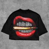 T-Shirt Five-Sleeved Loose Hip-Hop Top Tide Brand