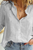 Fashion Cotton Linen Blouse Women Casual Vintage Buttons Long Sleeve Women's Shirts Female Clothing New Blusas