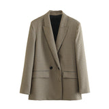 Double Buckle Blazer 8750331 Lattice Straight Dress 8917331