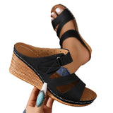 Bottom Round Head One-Word Wear 2025 New Summer Slope And Large-Size Women's Fashion Cold Slippers