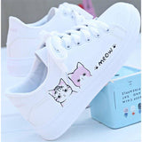 White Shoes Women 2025 Spring And Autumn Fashion Korean Version Of Female Shoes Street Pat Shoes Casual Flat Shoes New Single