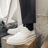 Zingj Small Leather Shoes Men's Business Dress Casual Thick Korean Version Versatile Classic Rock Tide Shoes