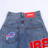 New Mid-Rise Decor Loose Jeans