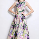Tea Break Print Slings With Open Shoulder Dress Female Summer Sexy Hot Girl Holiday Beautiful