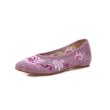Zingj Shoes Single Shoes Embroidered Cloth Shoes One Foot Pedal, Embroidered Shoes Ethnic Wind Cloth Shoes Casual Women's