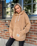 New Flannel Loose Hooded Long-Sleeved Woolen