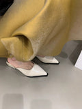 Half Slippers Women's Muller Shoes 2025 Summer New Pointed Cool Slippers And Retro Wearing