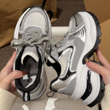 Street Old Dad Shoes Women In The Autumn Of 2025 New Thick-Soled Mesh Light Soft Base Sports Casual Shoes In