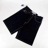 Y2K Vintage Denim Shorts Men's Harajuku Punk High-Waisted Denim