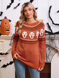 And Winter New Sweater Women's Loose Halloween Unique Skeleton Collar Long-Sleeved