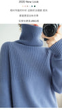 Zingj Autumn And Winter Lazy Wind Thickened High-Necked Sweaters Women's Long-Sleeved Solid Color Pile Collar Knitted Bottomed