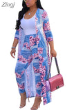 Piece Set African Print Elastic Bazin Baggy Pants Rock Style Dashiki SLeeve Famous Suit For Women Coat And Leggings