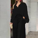 Women's Dress 2025 Printed Shirt Long-Sleeved INS Style Trousers Fashion Winter Wear