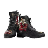 Large Leather Face Martin Boots Women's Gothic Print English Leather Boots Wish Work Clothes Battle