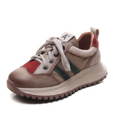 Cowhedular Leather-Spighty Forrest Aggan Shoes Spring And Autumn New Casual Women's Shoes Round-Headed Flat Single