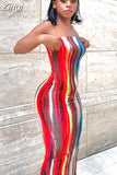 New Arrival Women Summer Strapless Dress Female Sexy Midi Sleeveless Off Shoulder Dress Girls Tie Dye Print Clothes