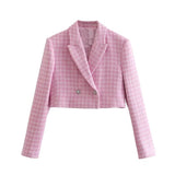 And Summer Women's New Thousand Bird Texture Casual Short Suit Short Suit Suit Suit Suit Suit Suit Suit