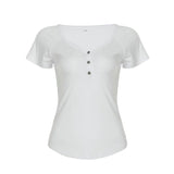 Cloth Forgets The Oblique Shoulder Stripes Thin Slim Long-Sleeved T-Shirt Sexy Bare Shoulders Simple Thin Casual